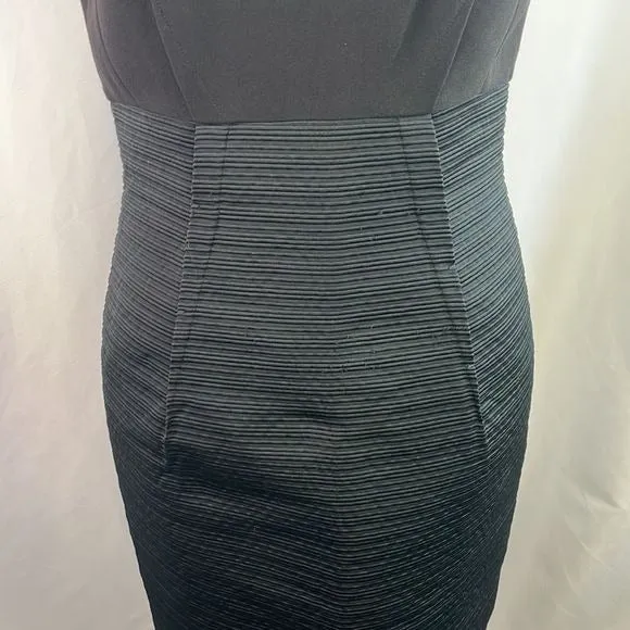 GianfrancoFerreBlack With Pleated Pencil Skirt Dress