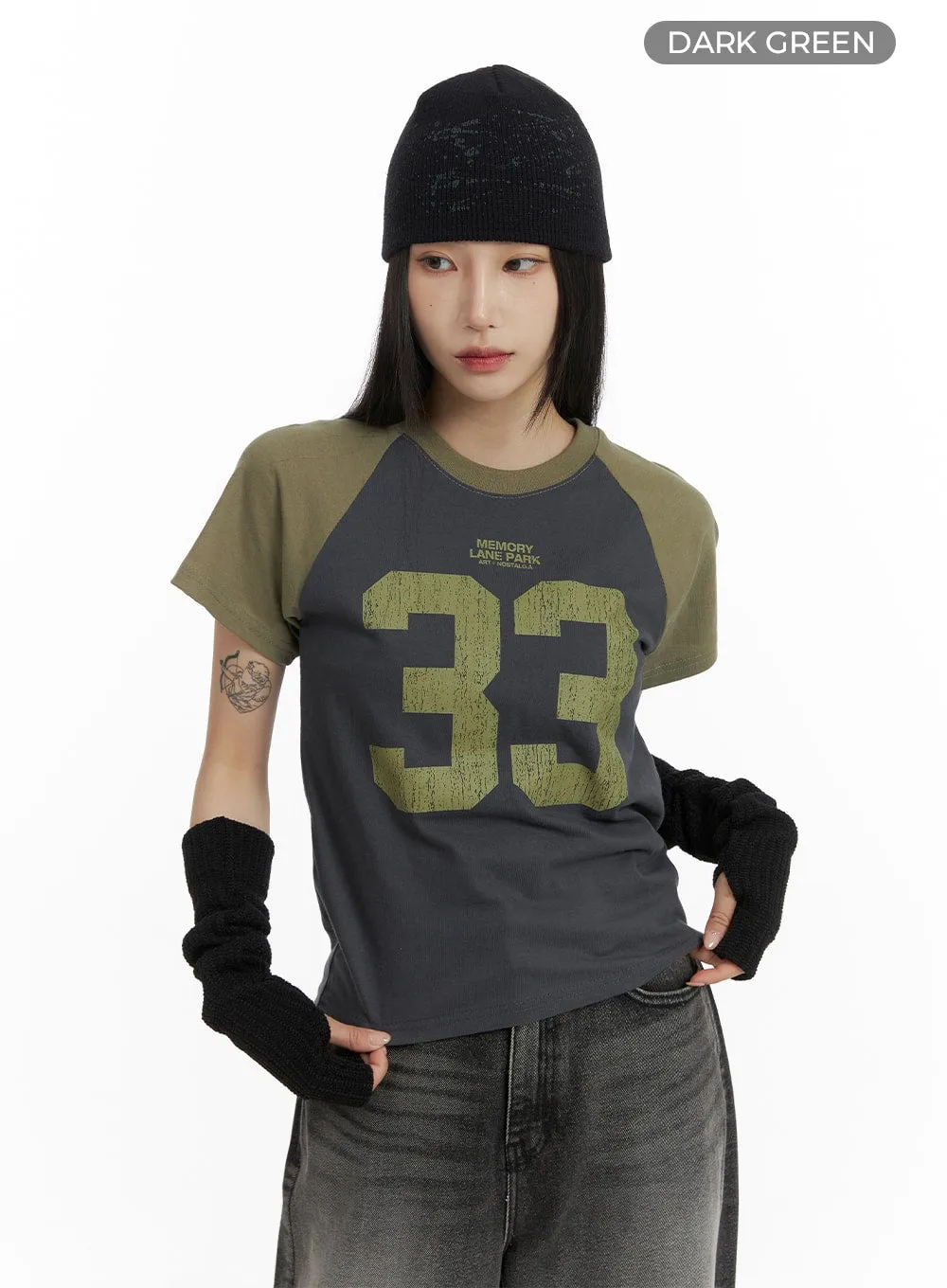 Graphic Color Block Top CM405