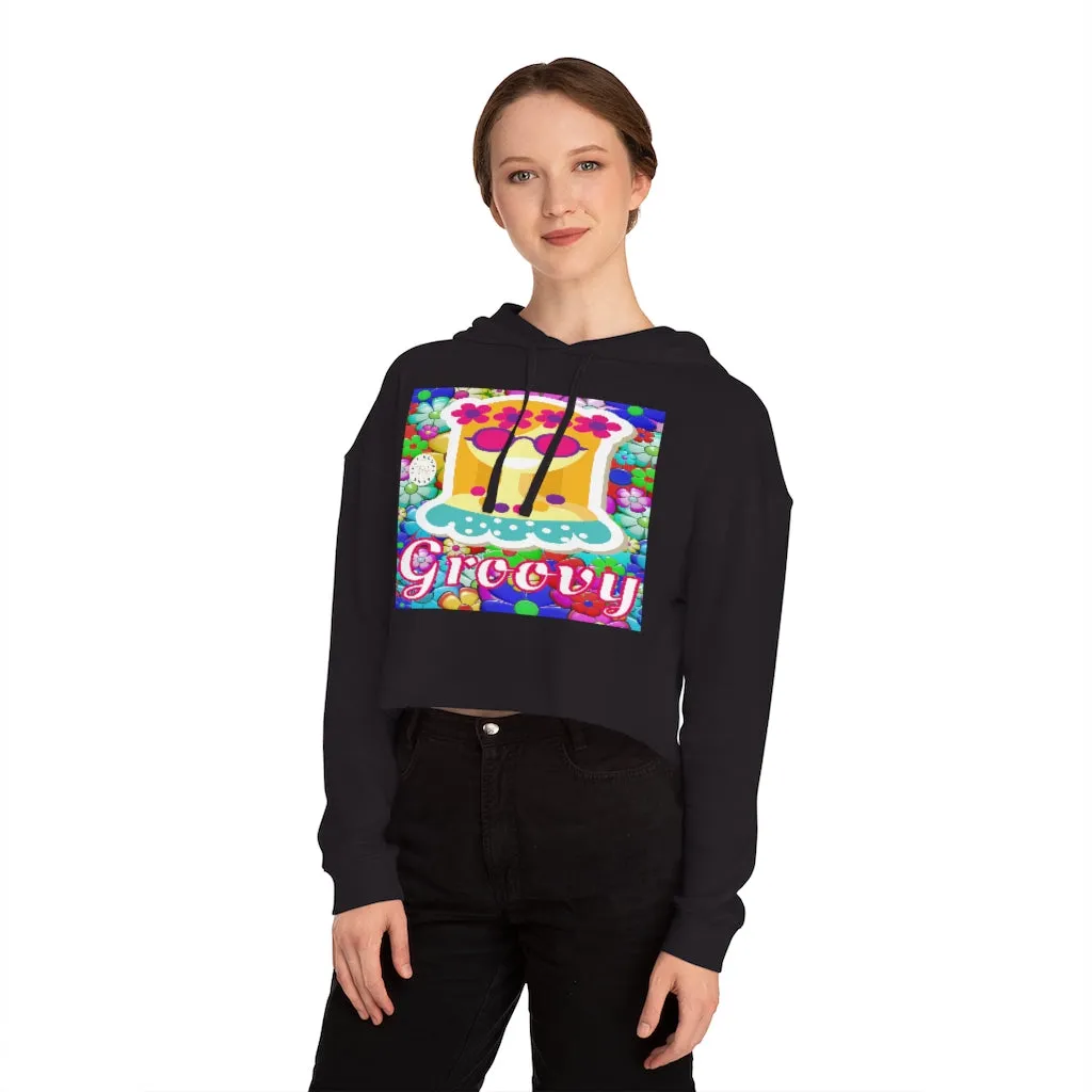 Groovy Hippie Cropped Hoodie