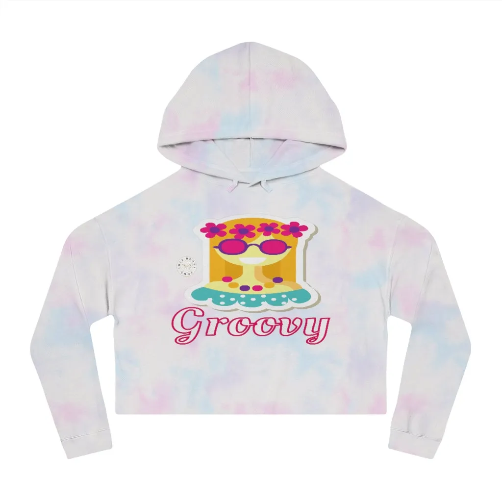 Groovy Hippie Cropped Hoodie