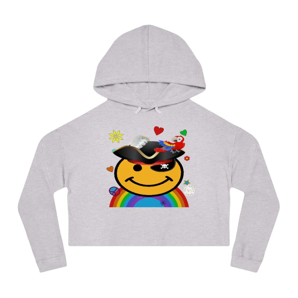 Happy Pirate Cropped Hoodie