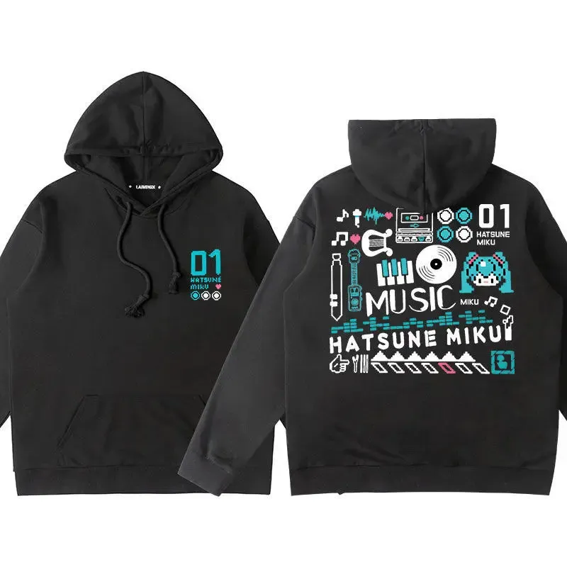 Hatsune Miku Hoodie Anime Long Sleeve Cotton Sweatshirt