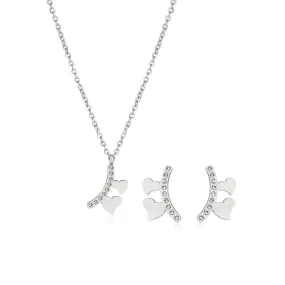 Heart Earrings and Necklace Set