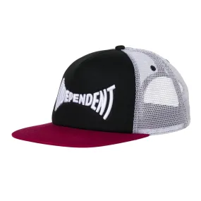 Independent Span Mesh Trucker High Profile Hat Black/Red/White