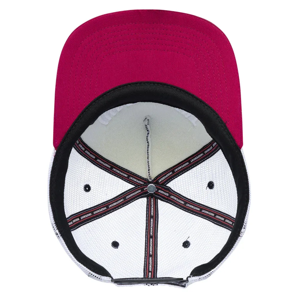 Independent Span Mesh Trucker High Profile Hat Black/Red/White