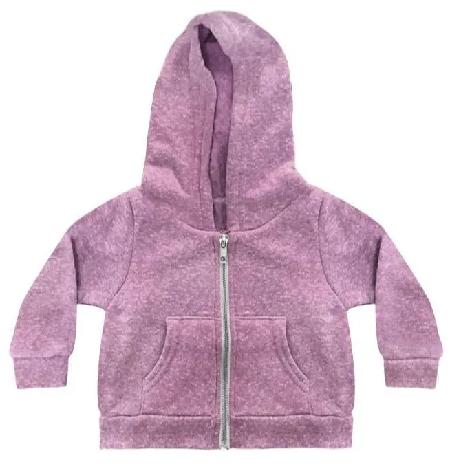 Infant Baby Triblend Fleece Zip Hoody Made in USA 25030