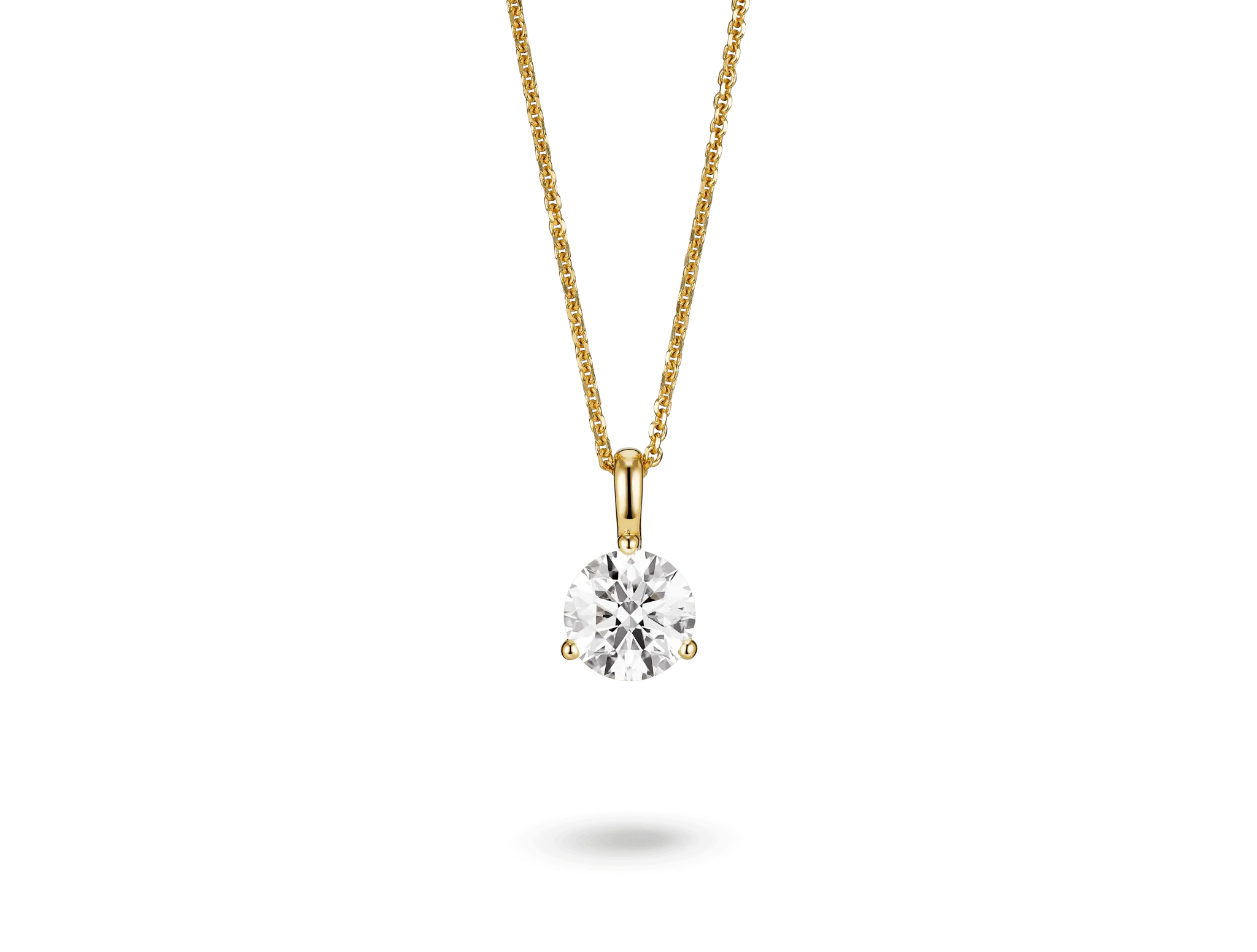 Lab-Grown Diamond 1ct. Round Brilliant Solitaire Bale Pendant | White