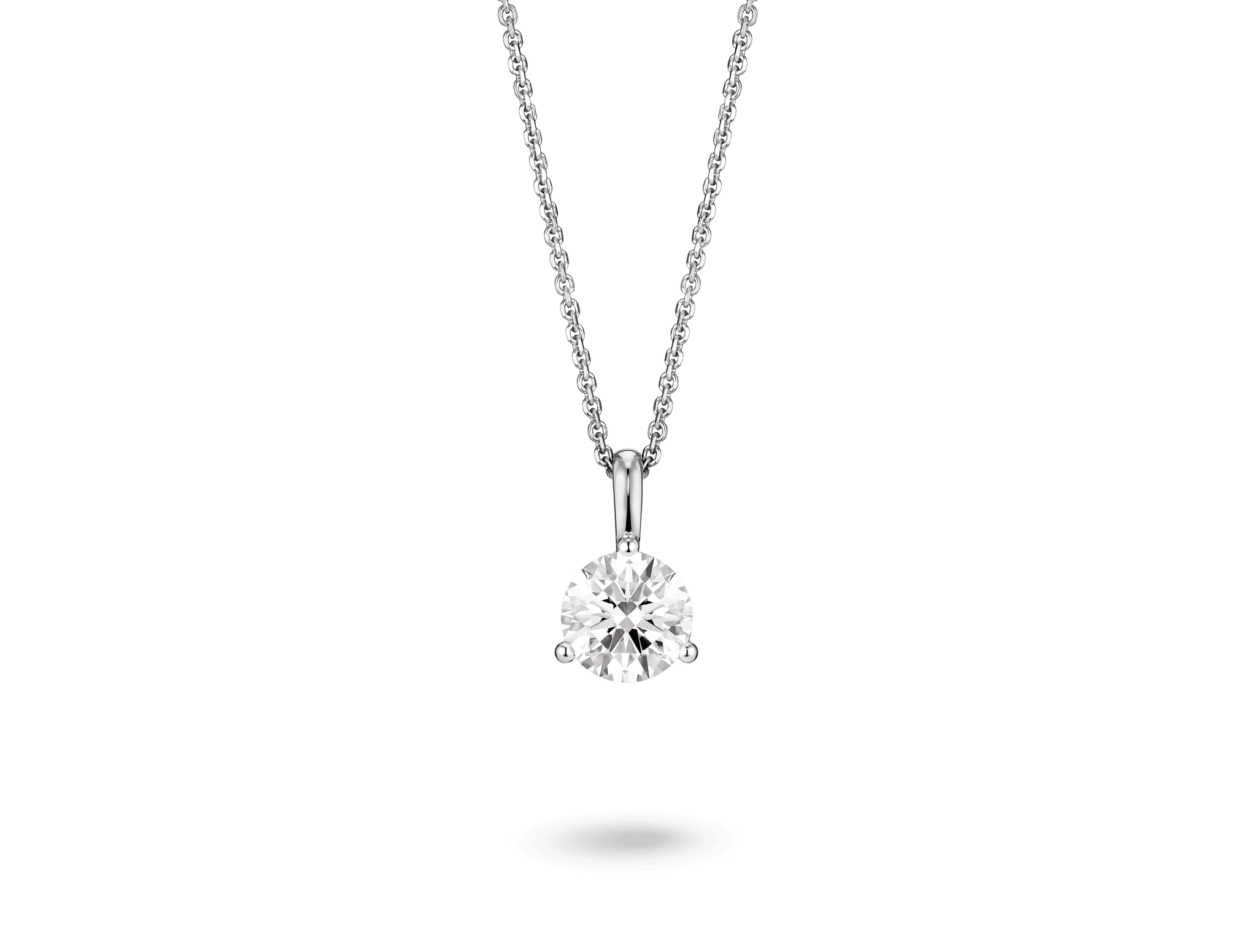 Lab-Grown Diamond 1ct. Round Brilliant Solitaire Bale Pendant | White