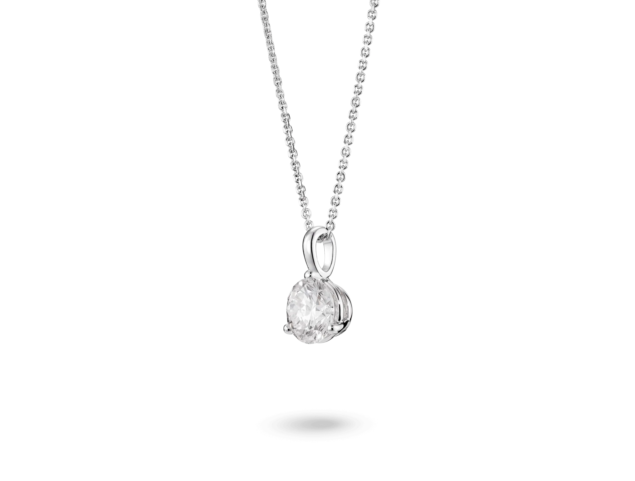 Lab-Grown Diamond 1ct. Round Brilliant Solitaire Bale Pendant | White