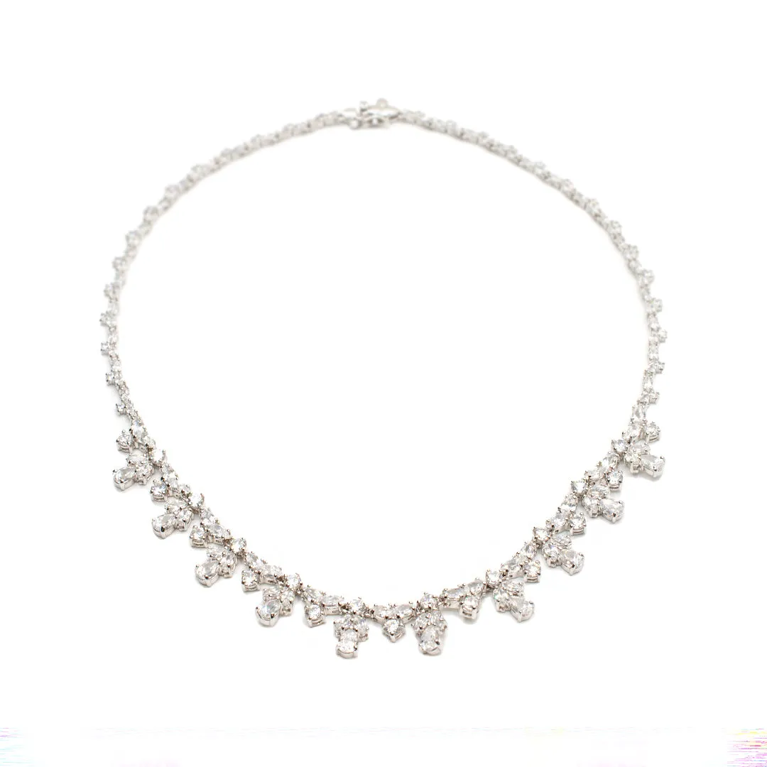 Ladies Silver Red Carpet Necklace