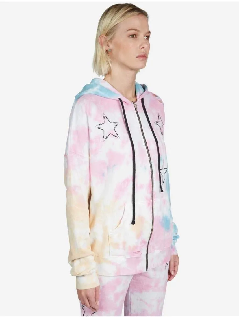 Lauren Moshi Koa Lightning Bolt Star Zip Hoodie