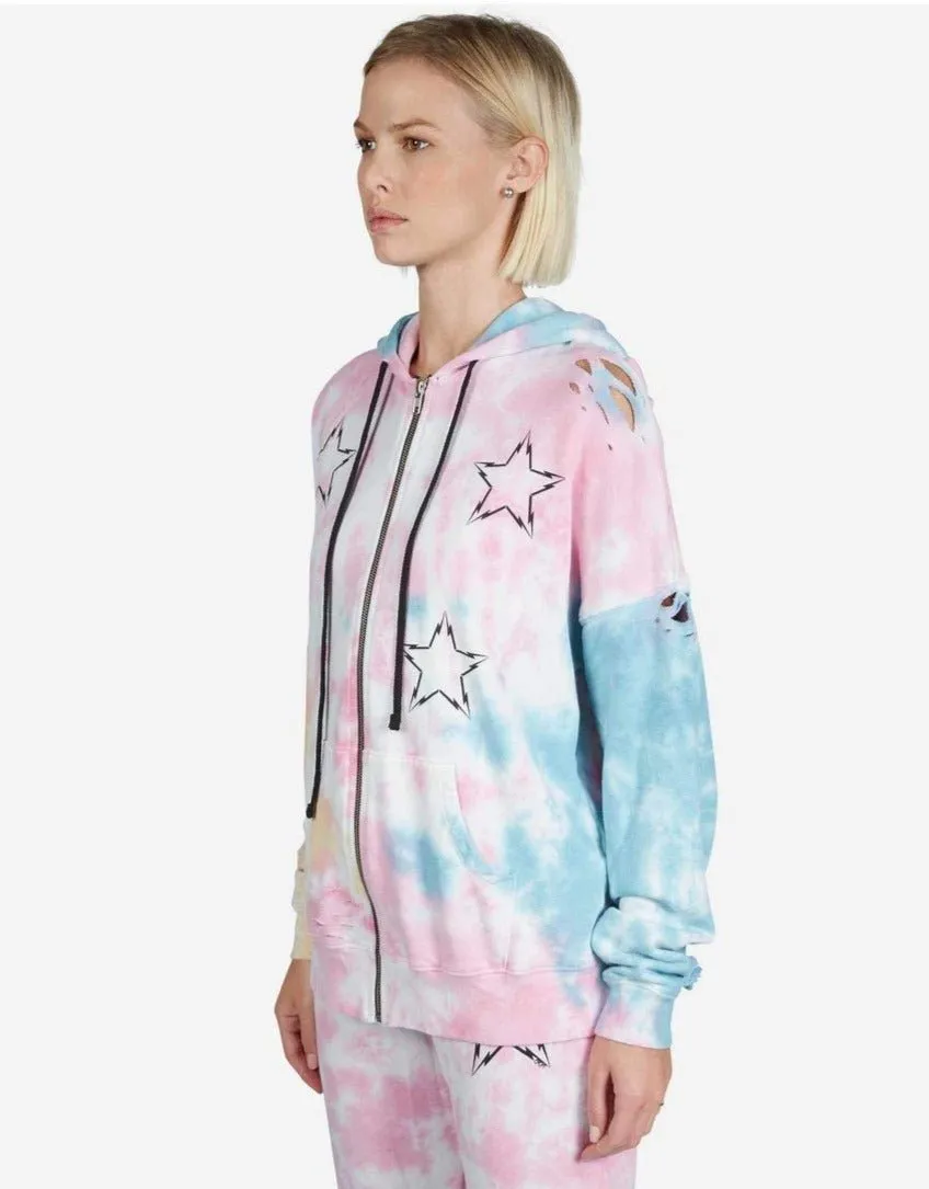 Lauren Moshi Koa Lightning Bolt Star Zip Hoodie