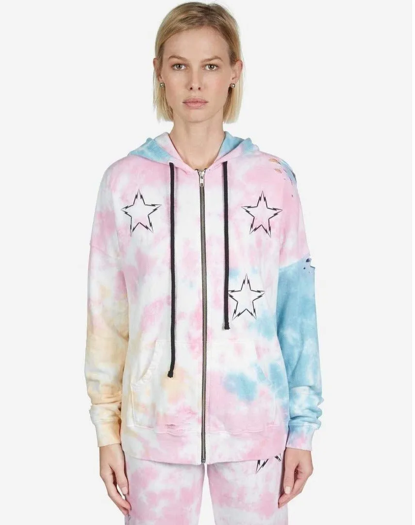 Lauren Moshi Koa Lightning Bolt Star Zip Hoodie