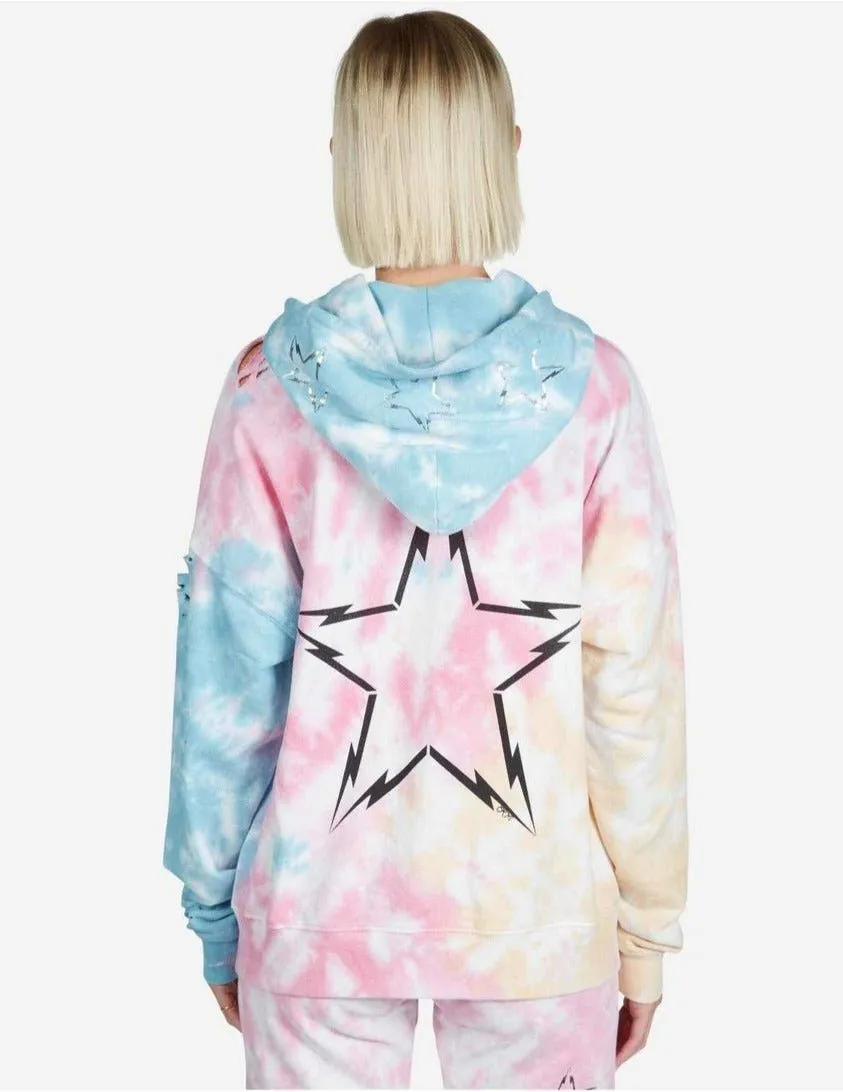 Lauren Moshi Koa Lightning Bolt Star Zip Hoodie