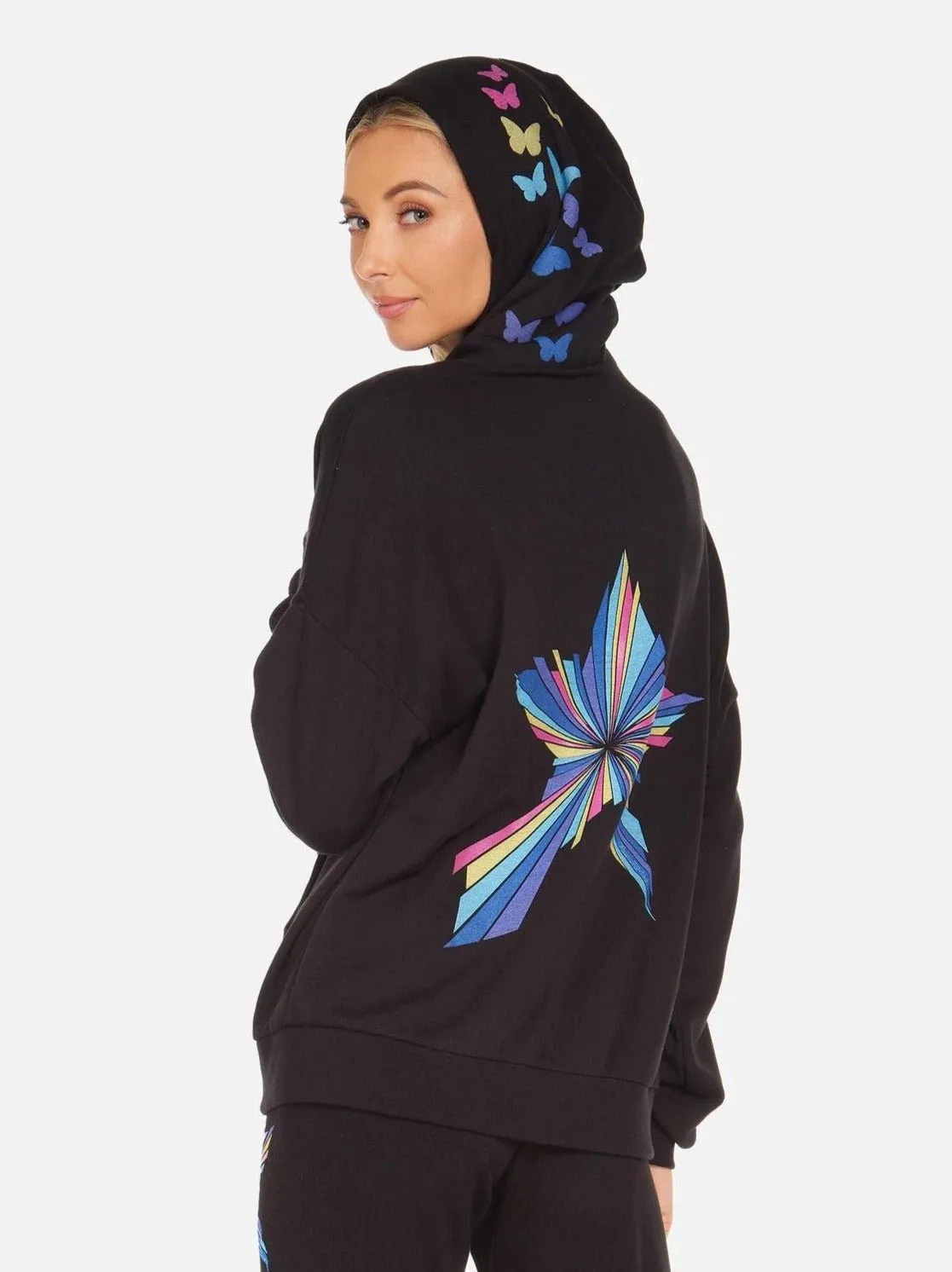 Lauren Moshi Yolanda Shooting Star Zipper Hoodie