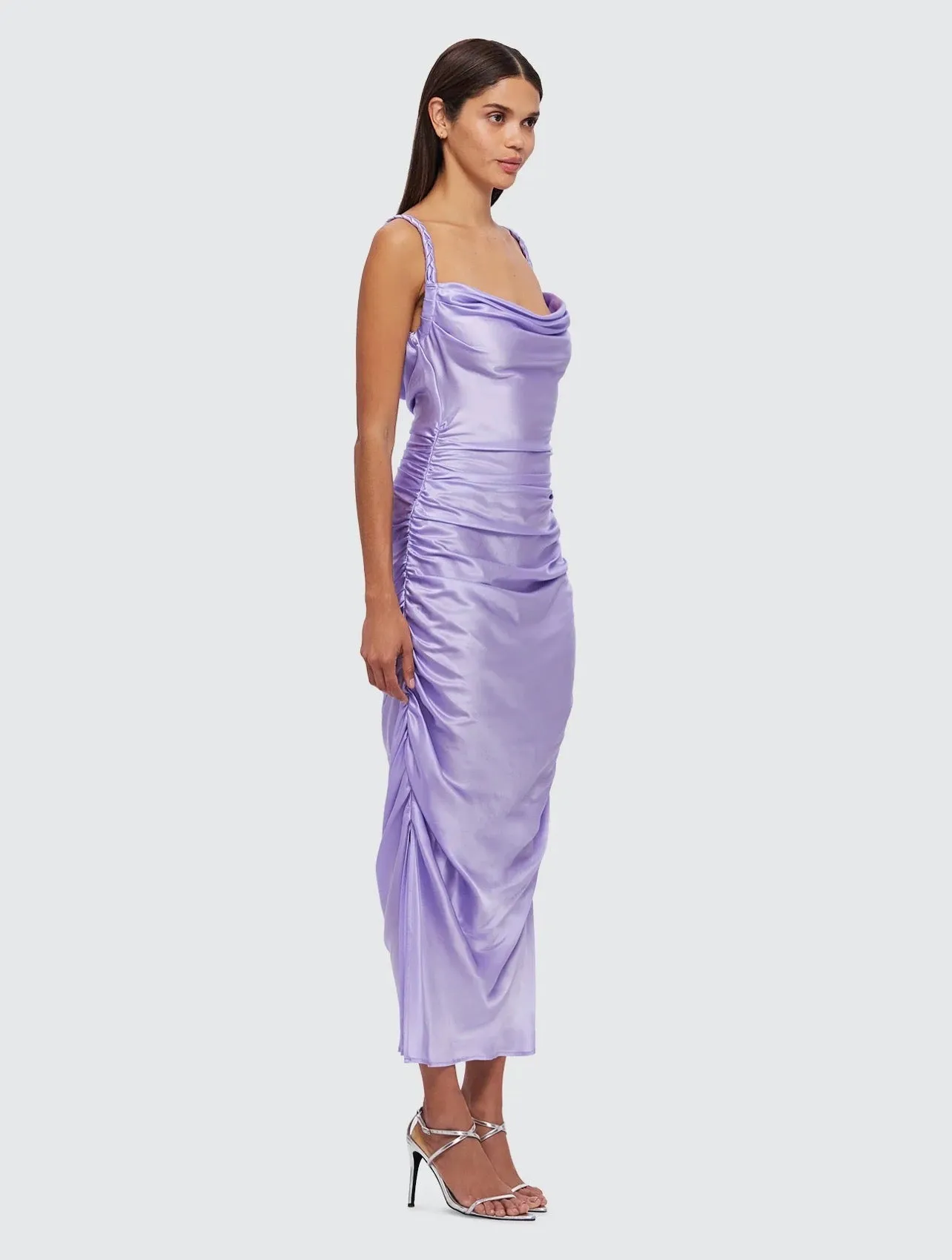 LEO LIN Rachel Cowl Neck Slip Dress - Lilac