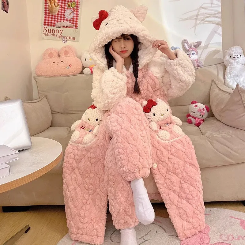 Lovely Kitty Winter Pajamas PN6392