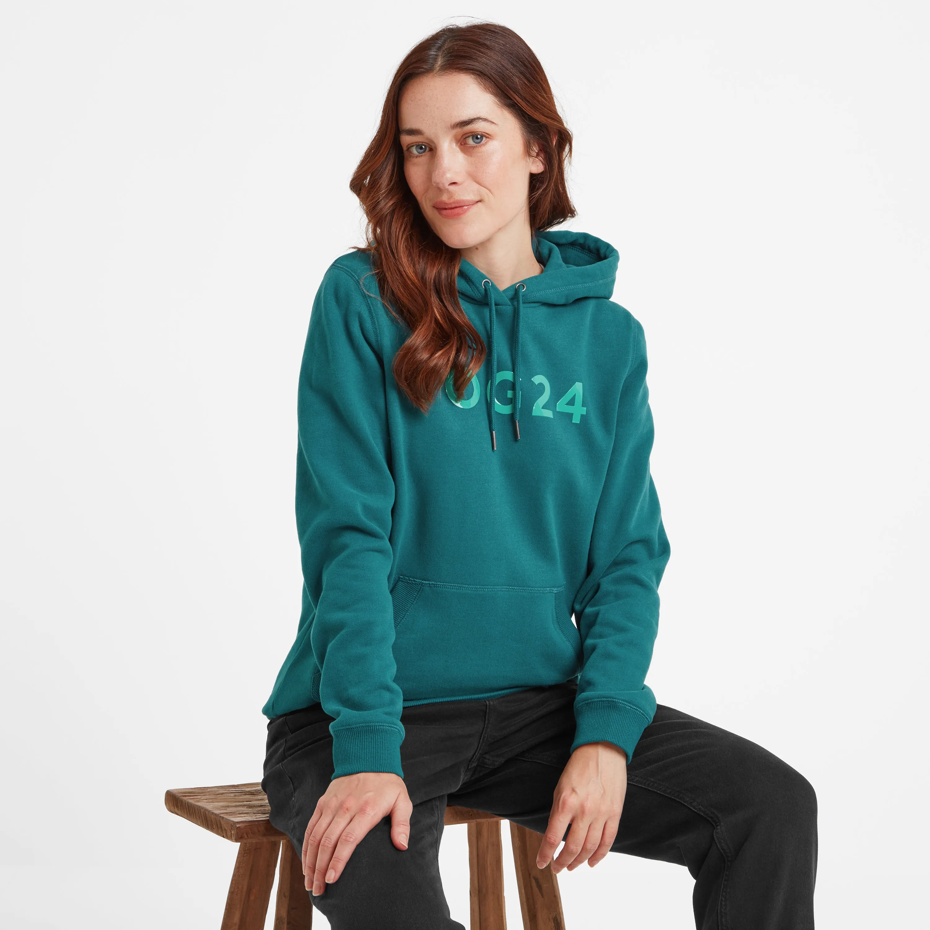 Magdalen Womens Overhead Hoody - Deep Teal