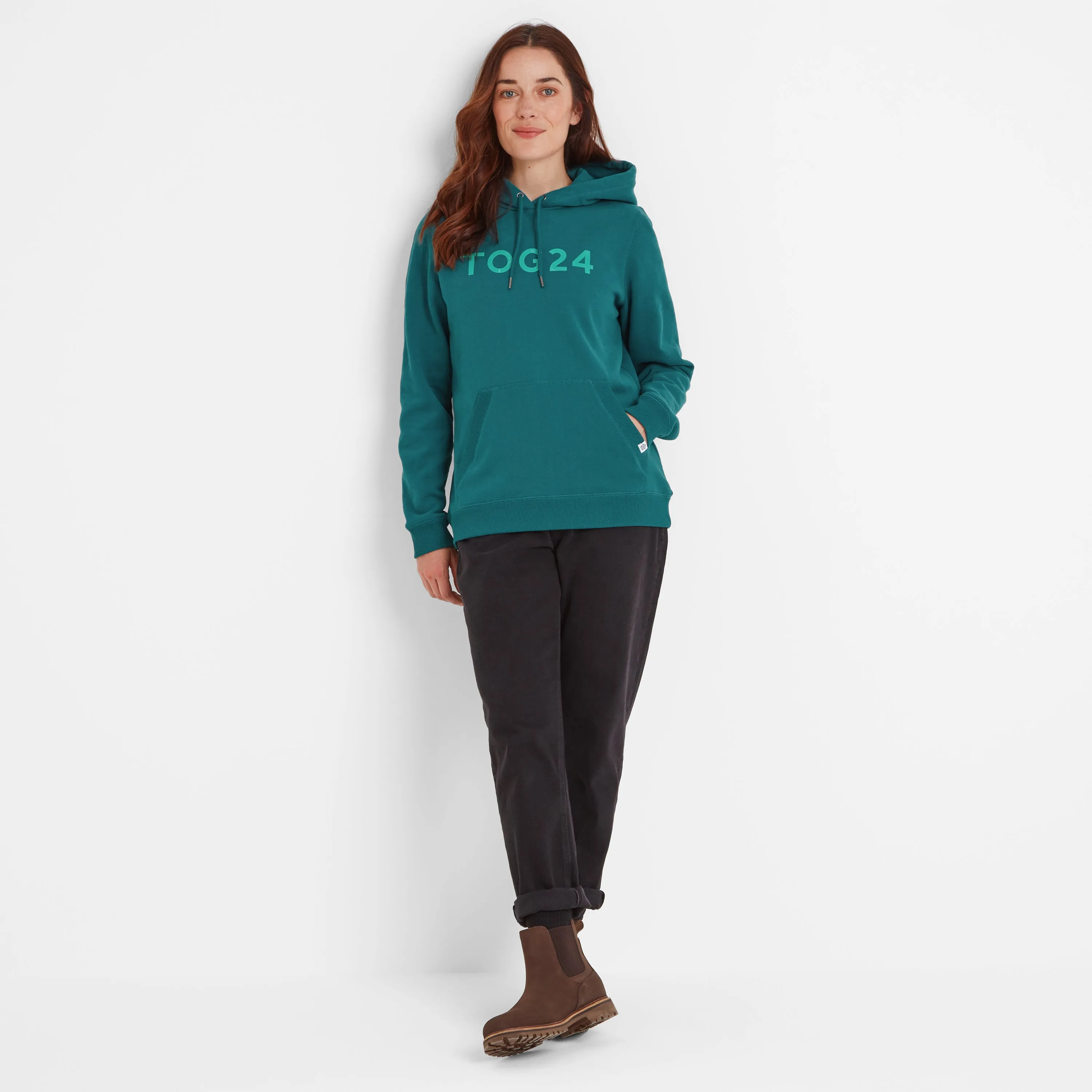 Magdalen Womens Overhead Hoody - Deep Teal