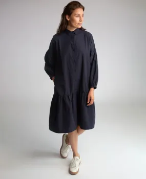 Meg Organic Cotton Dress In Navy