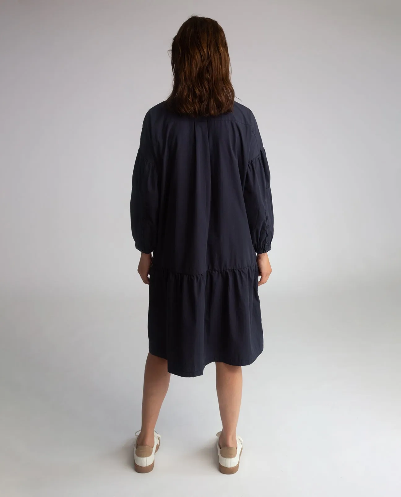 Meg Organic Cotton Dress In Navy