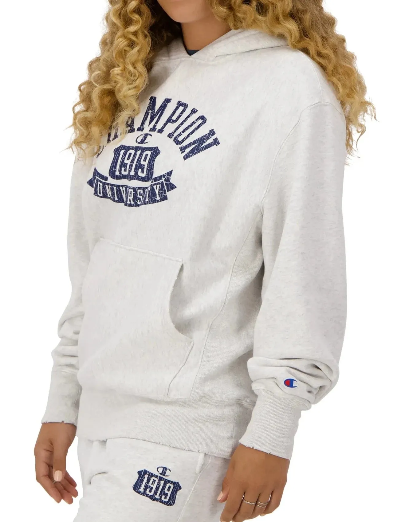 Men's University 1919 Logo Reverse Weave Hoodie