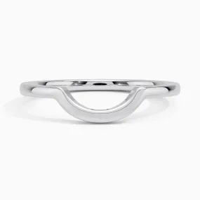 Midi Half Moon Nesting Wedding Band Ring - LR54