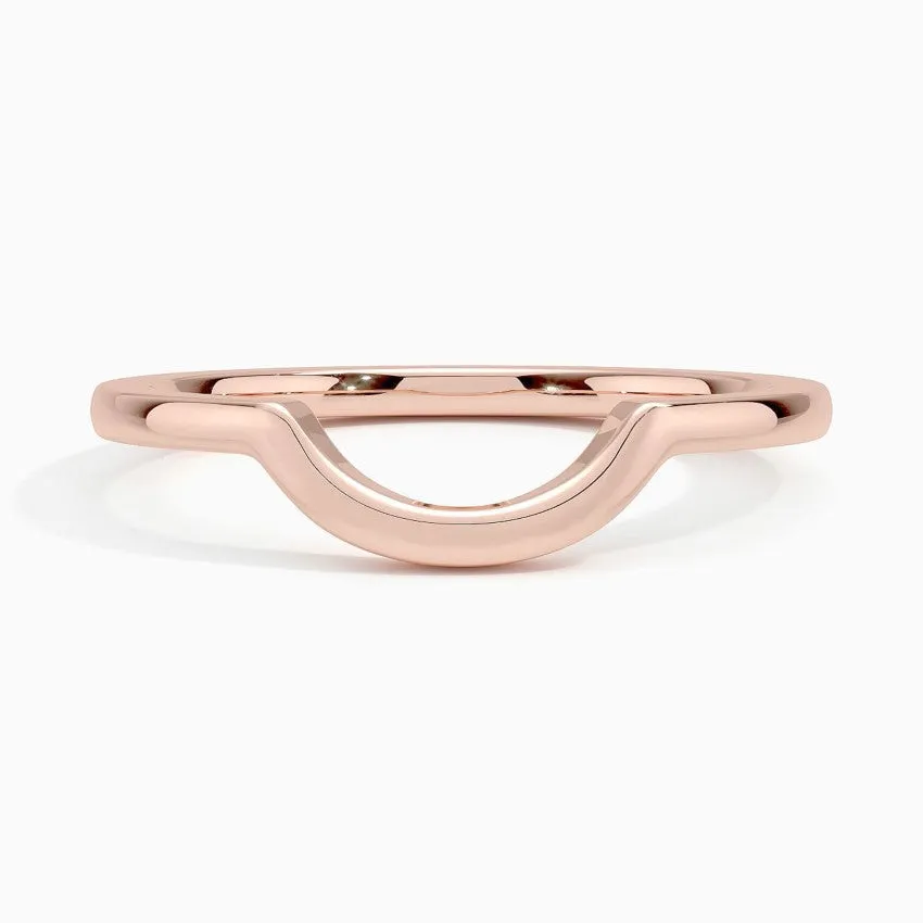 Midi Half Moon Nesting Wedding Band Ring - LR54