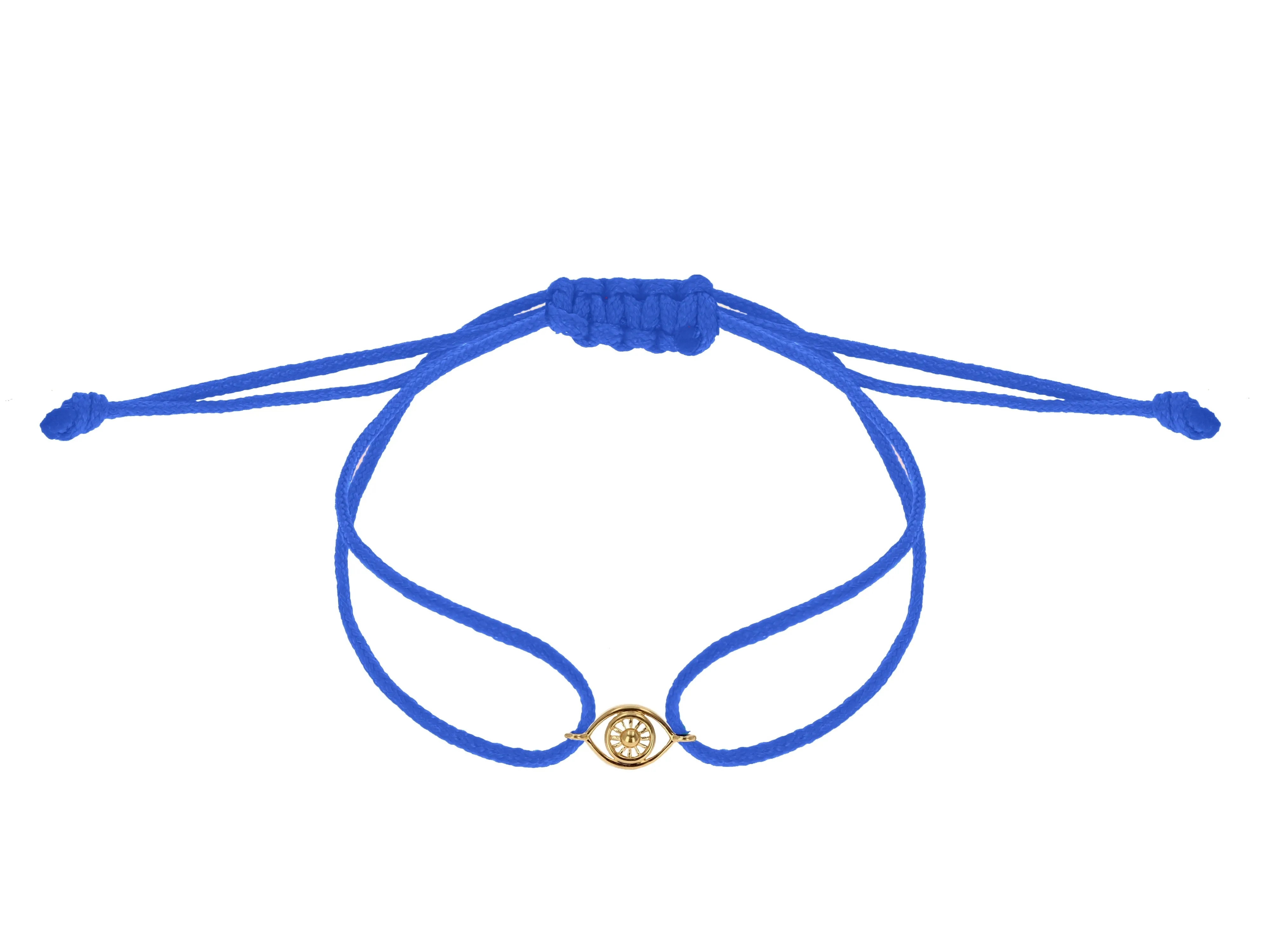 Mini Gold Evil Eye Macrame Bracelet