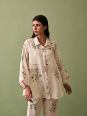 Mira Botanical Shirt - Ivory