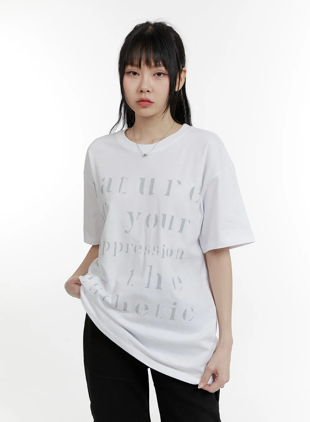 Oversized Lettering T-Shirt CM429