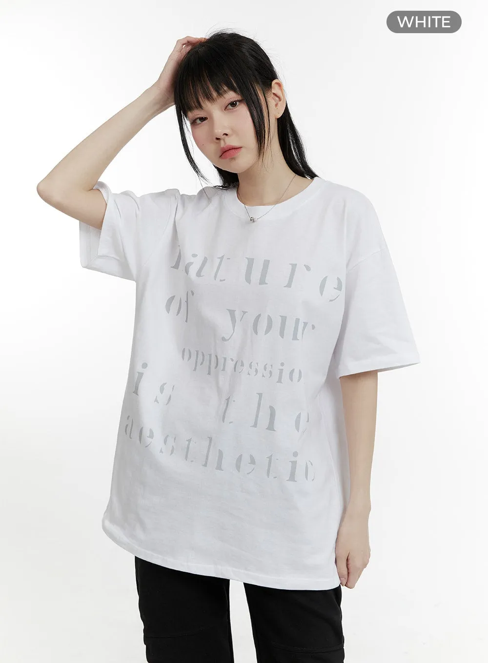 Oversized Lettering T-Shirt CM429