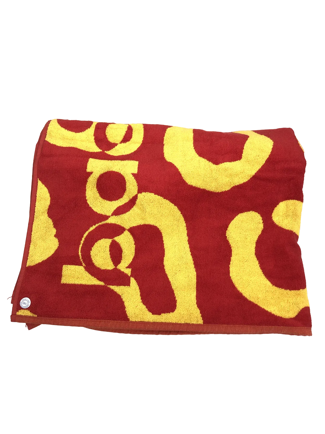 Paco Rabanne Multicoloured Patterned Red & Yellow Beach Towel One Size