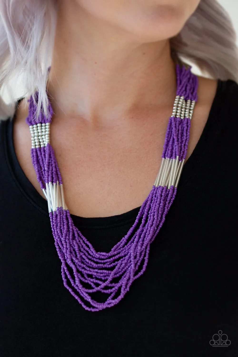 Paparazzi Let It Bead - Purple Necklace