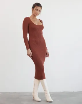 Pavel Maxi Dress (Rust)