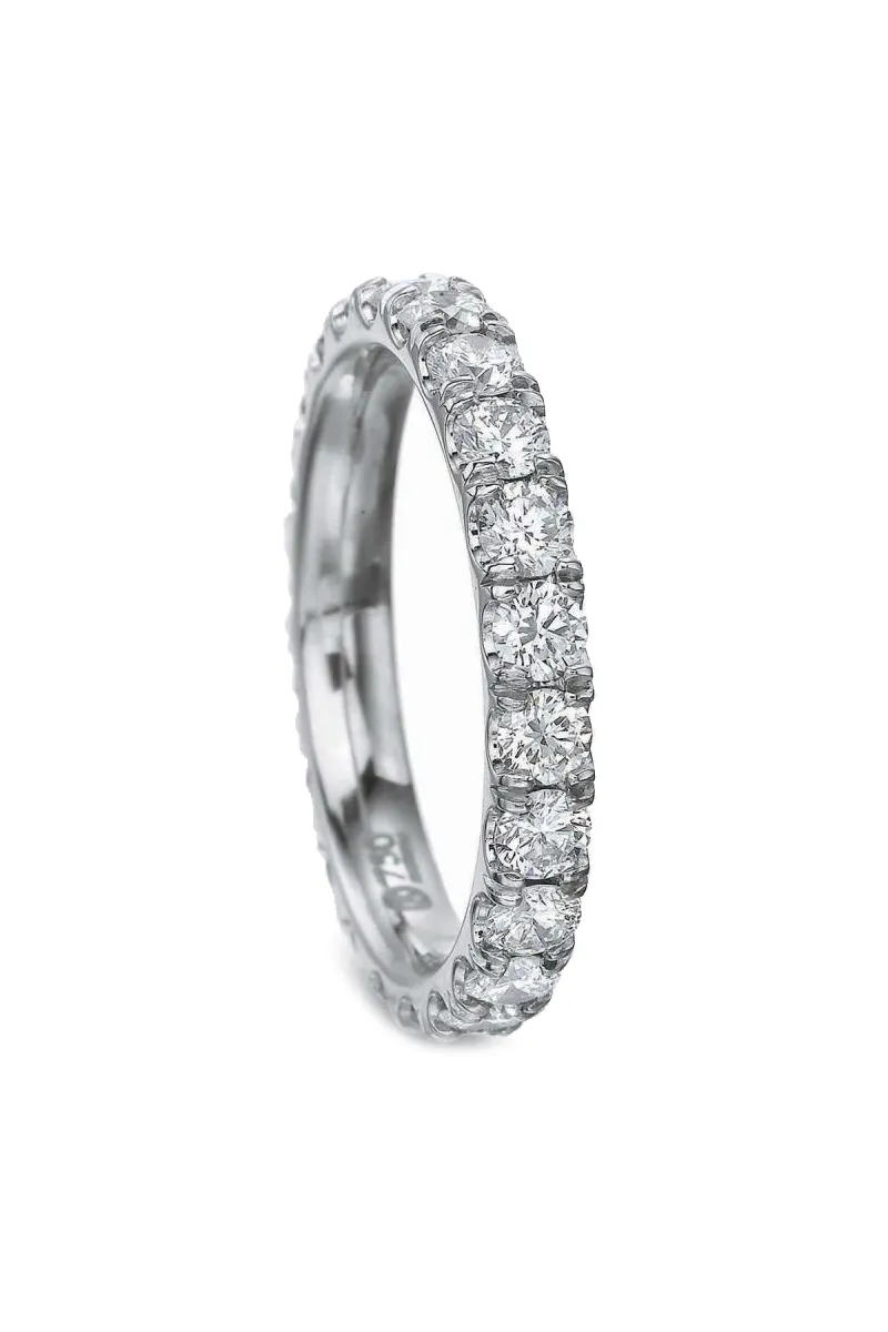 Precision Set 18K White Gold Diamond Eternity Band