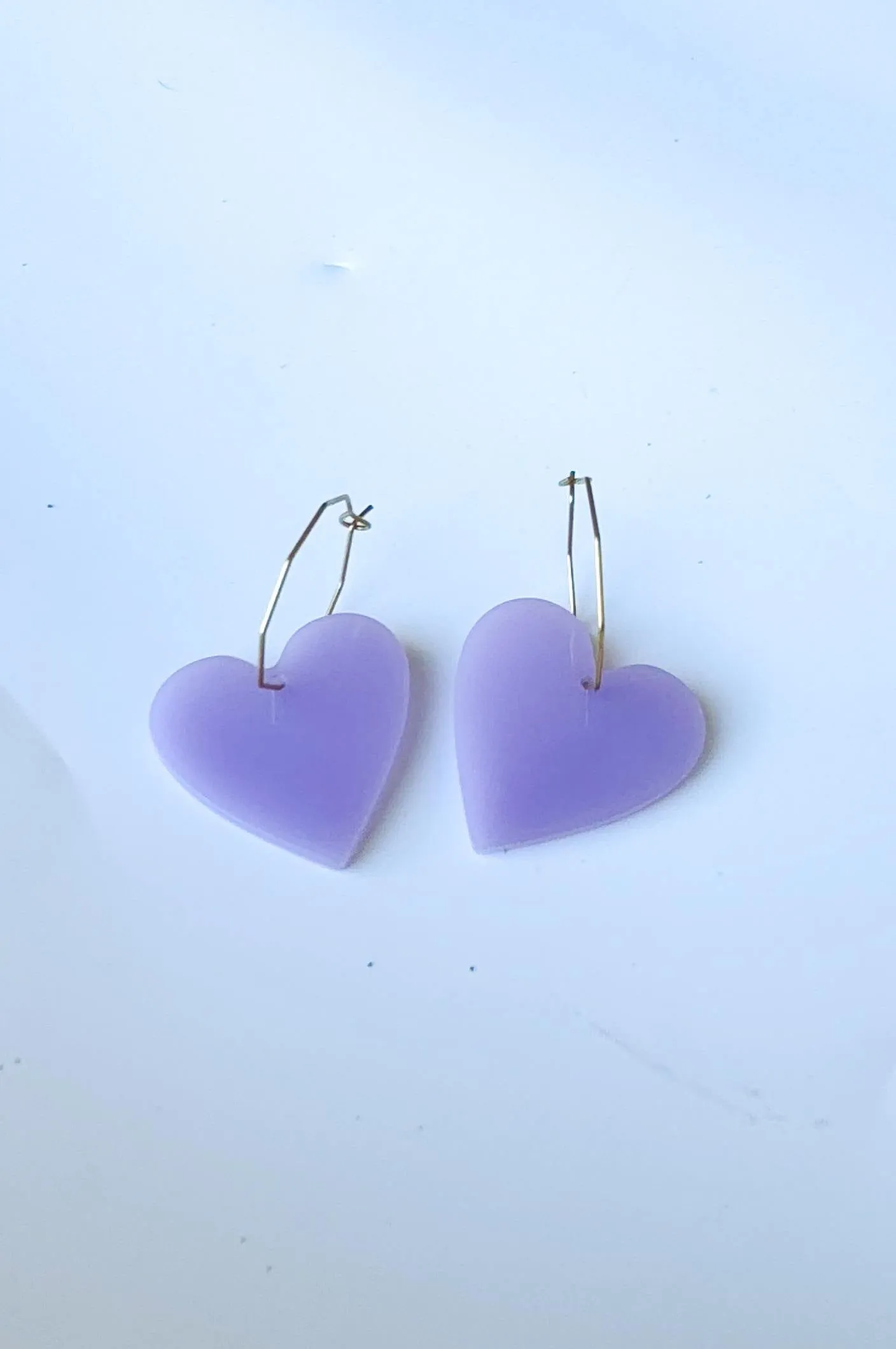 Purple Acrylic Heart Hoop