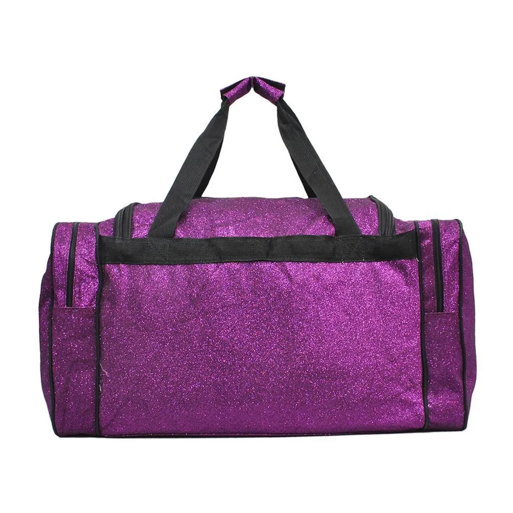 Purple Glitter NGIL Canvas 20 Duffle Bag