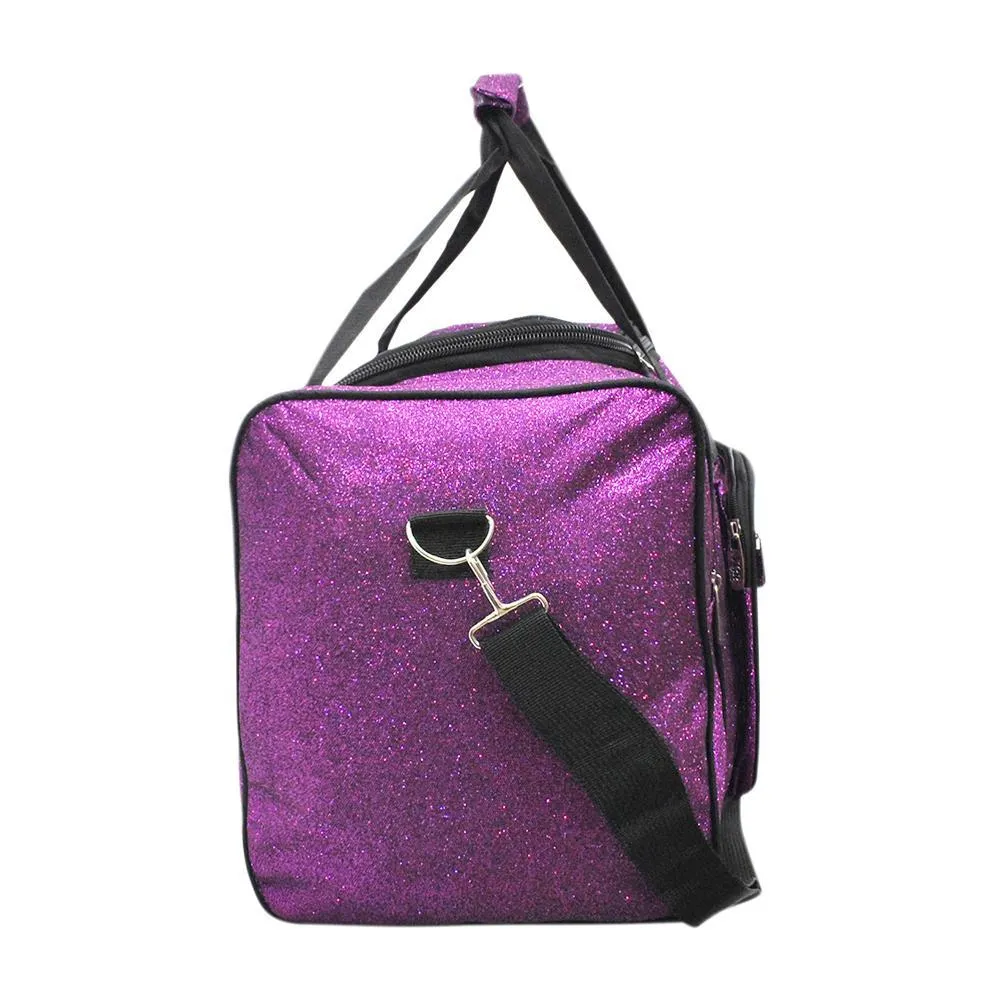 Purple Glitter NGIL Canvas 20 Duffle Bag