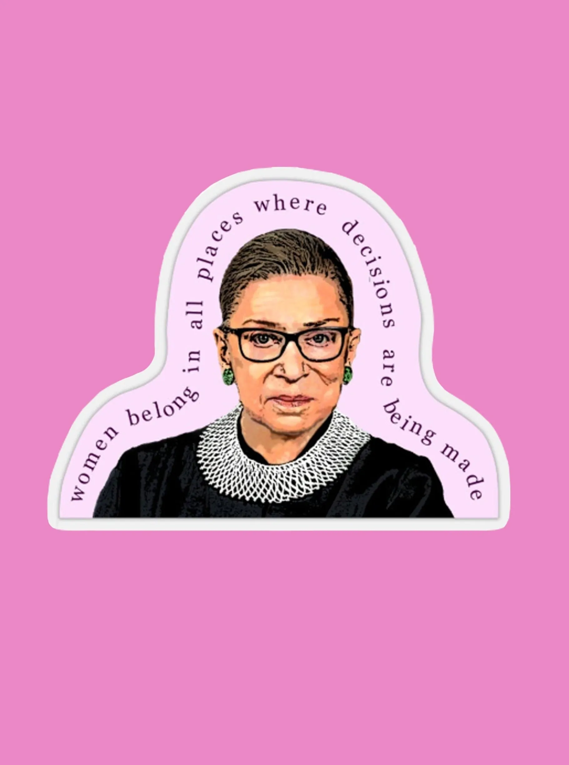 Ruth Bader Ginsburg Women's Rights Sticker