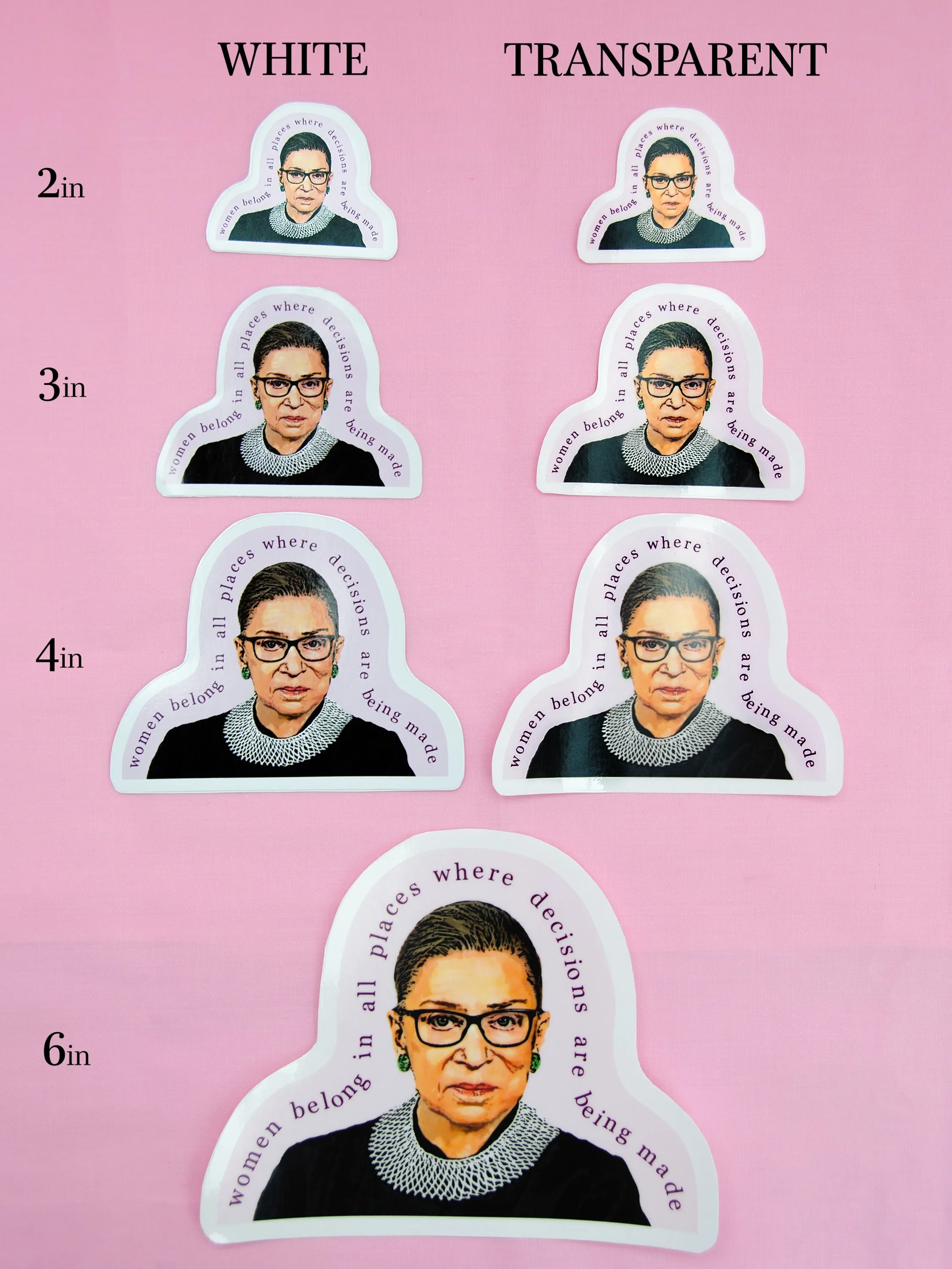 Ruth Bader Ginsburg Women's Rights Sticker