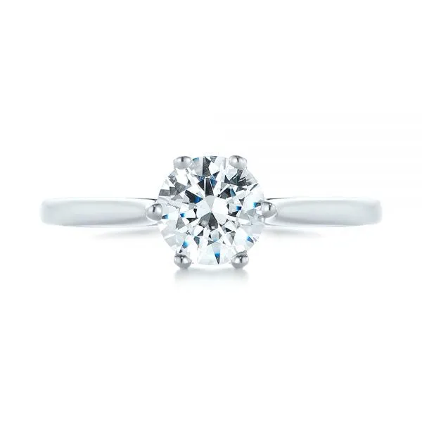 Six Prong Solitaire Diamond Engagement Ring [Setting Only] - EC046