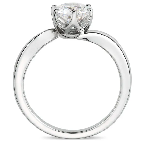 Six Prong Twist Round Brilliant Engagement Ring [Setting Only] - EC011