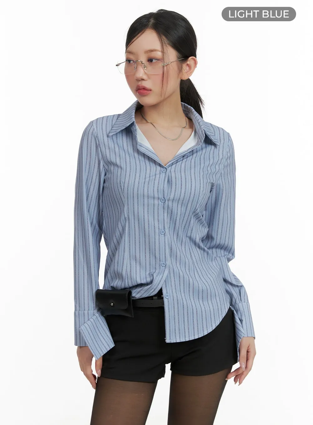 Slim Stripe Collar Shirt CA409