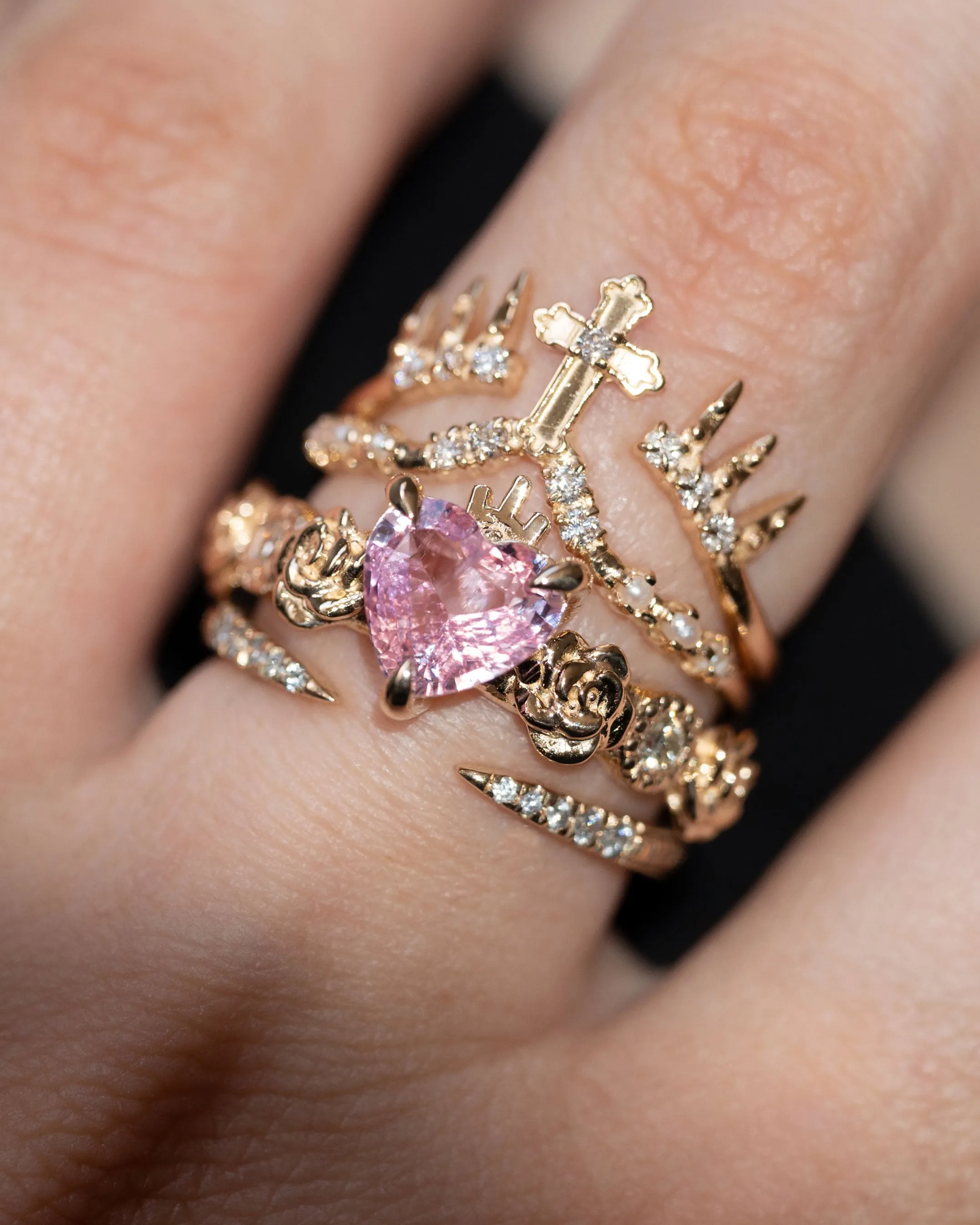 The Immaculate Heart Pink Sapphire Engagment Ring