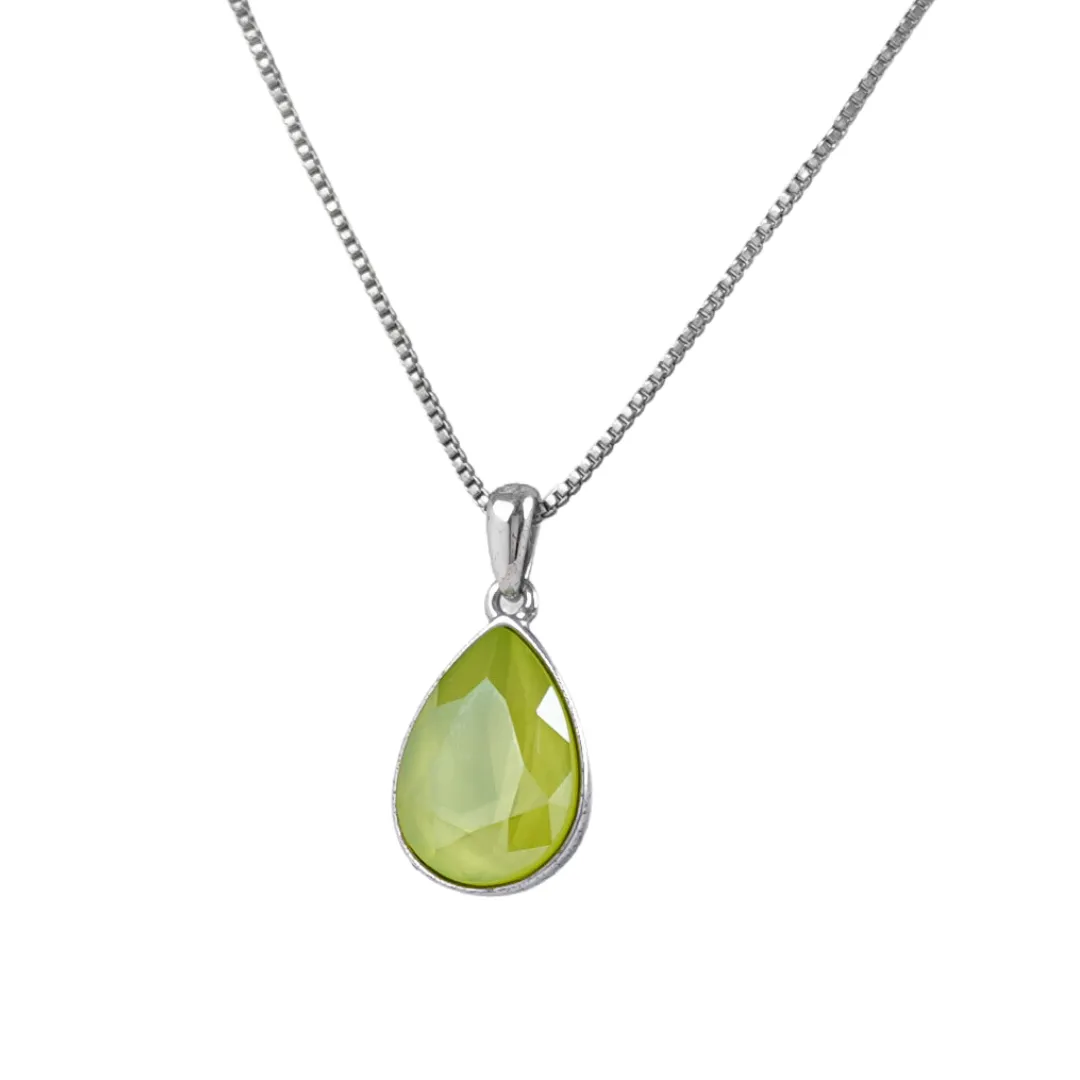 The Swarovski Crystal Like Stone Platinum plated Necklace