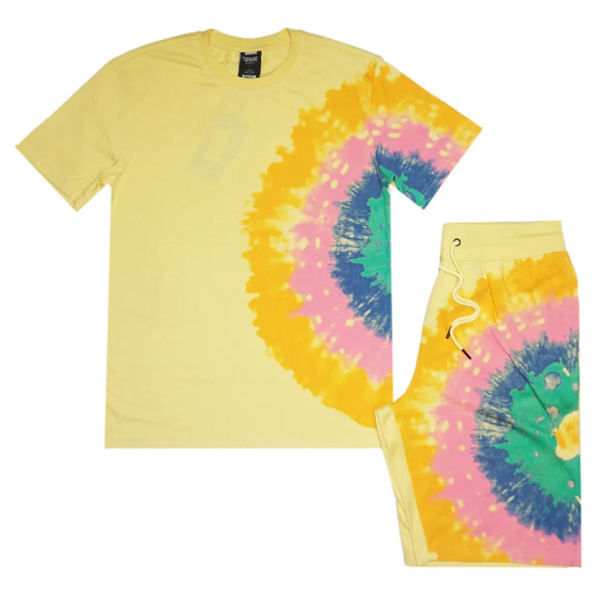 Tie Dye Short Set (Yellow) /C8