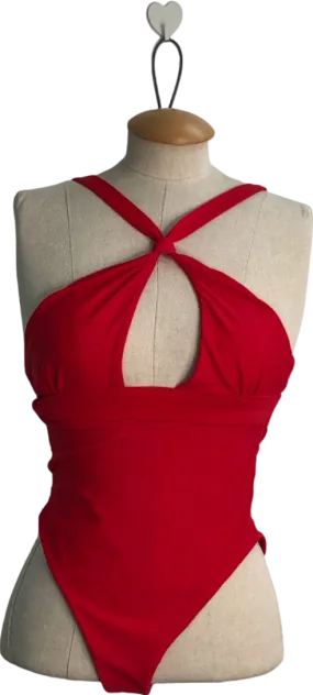 Tularosa Red Cutout One-Piece Swimsuit UK 10