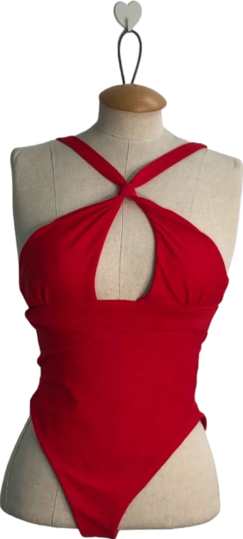 Tularosa Red Cutout One-Piece Swimsuit UK 10