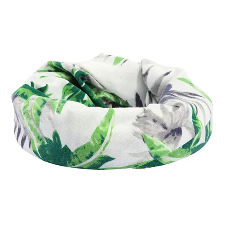 Unisex Multipurpose Tree Print Cotton Headpiece Scarf Cap Soft Warm Beanie